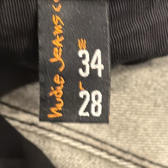 Nudie Jeans Women's Straight Sally Jean Pixelated Grey Size 34 - Picture 10 of 11